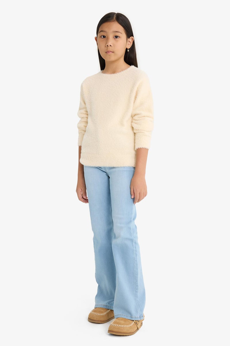 ديفاكتو بلوفر بناتي تريكو قصة عادية برقبة مستديرة - Image 4